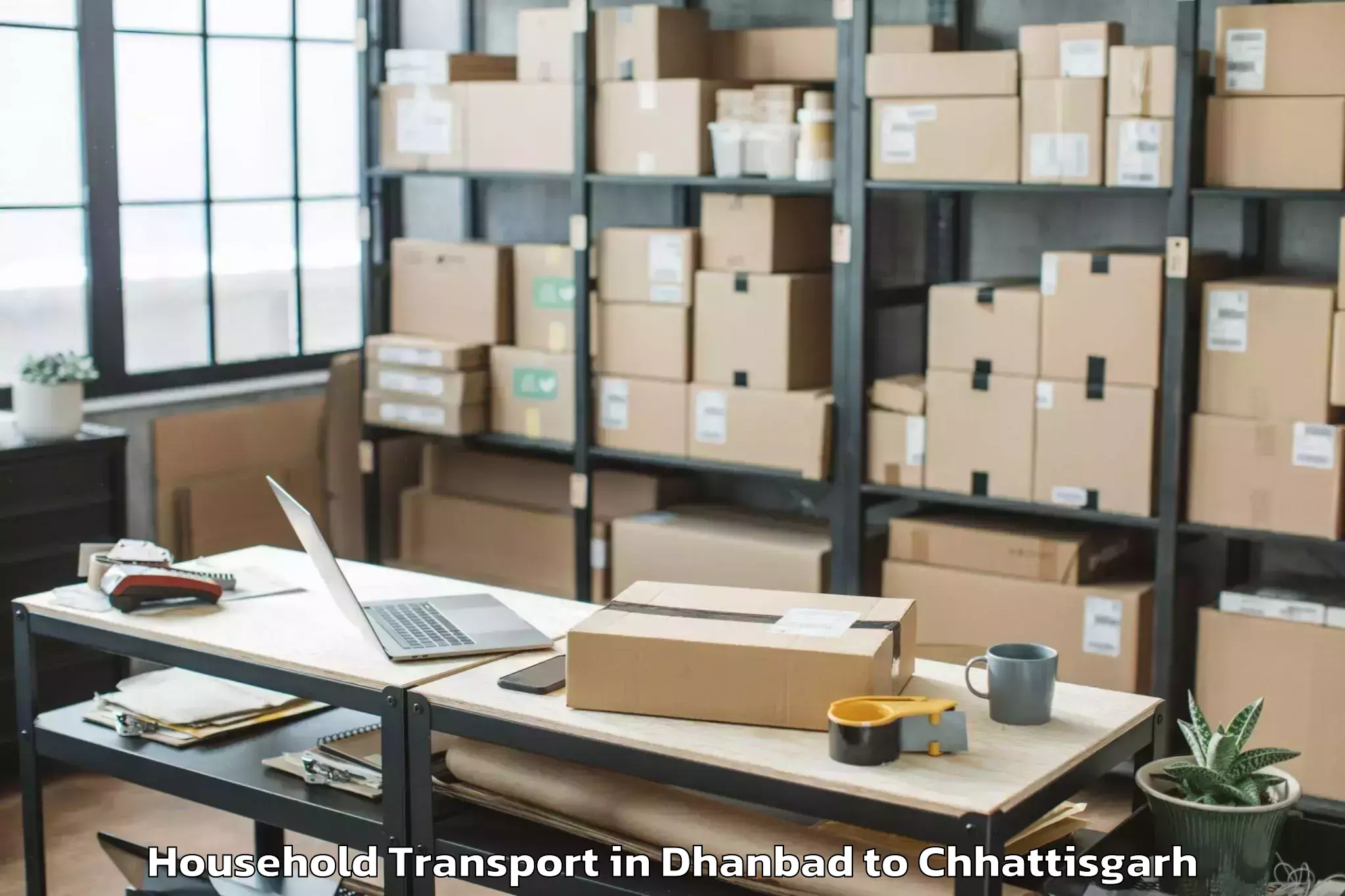 Reliable Dhanbad to Marwahi Household Transport